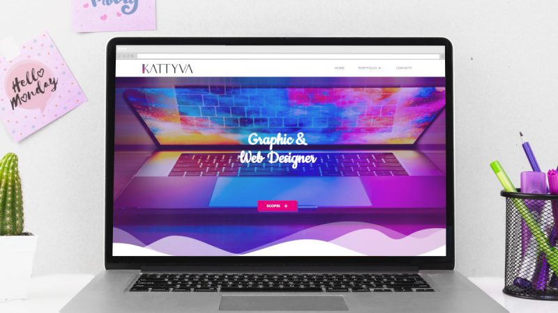 Sito web portfolio per kattyva graphic e web designer